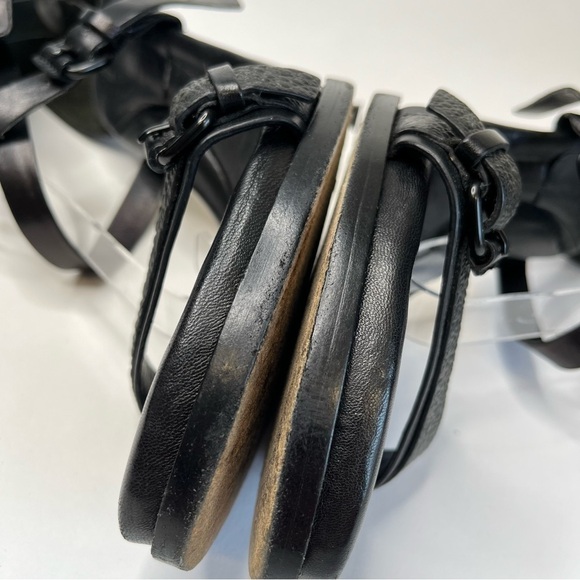 Alexander WANG Stella Black Textured Leather Sexy Buckle Sandals Stilettos Heels - Picture 4 of 16